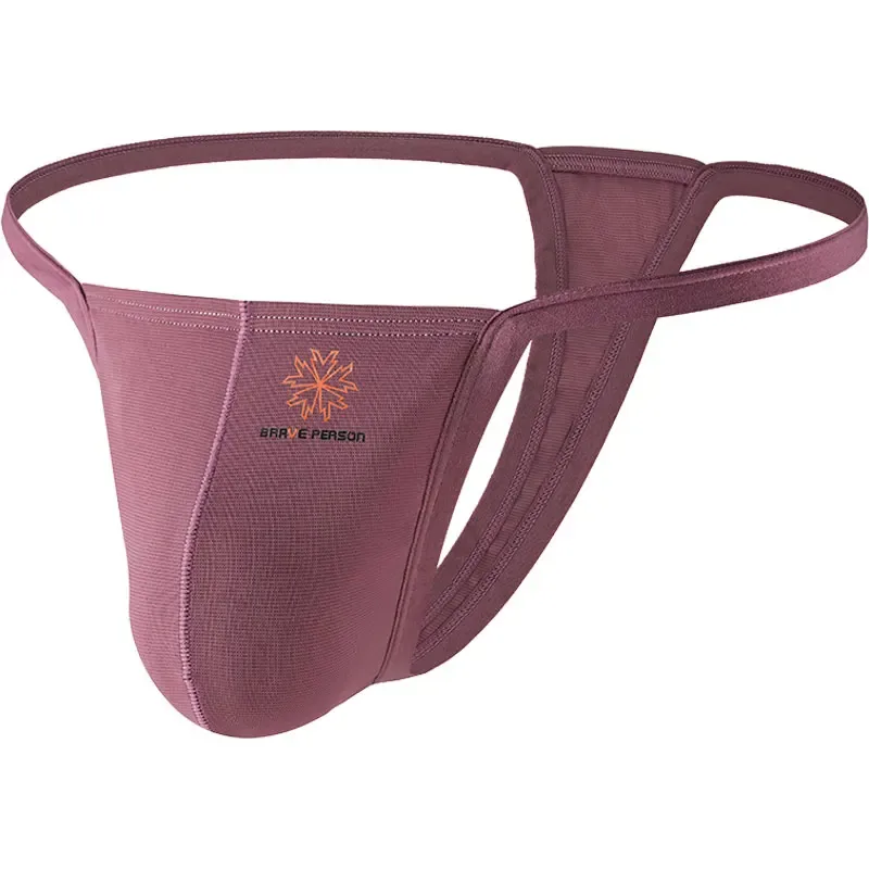 Men's Breathable Quick-Dry Fabric Thong Comfortable Briefs Low-Rise Underwear Sexy Innerwear Fashionable Brave Person — image 1