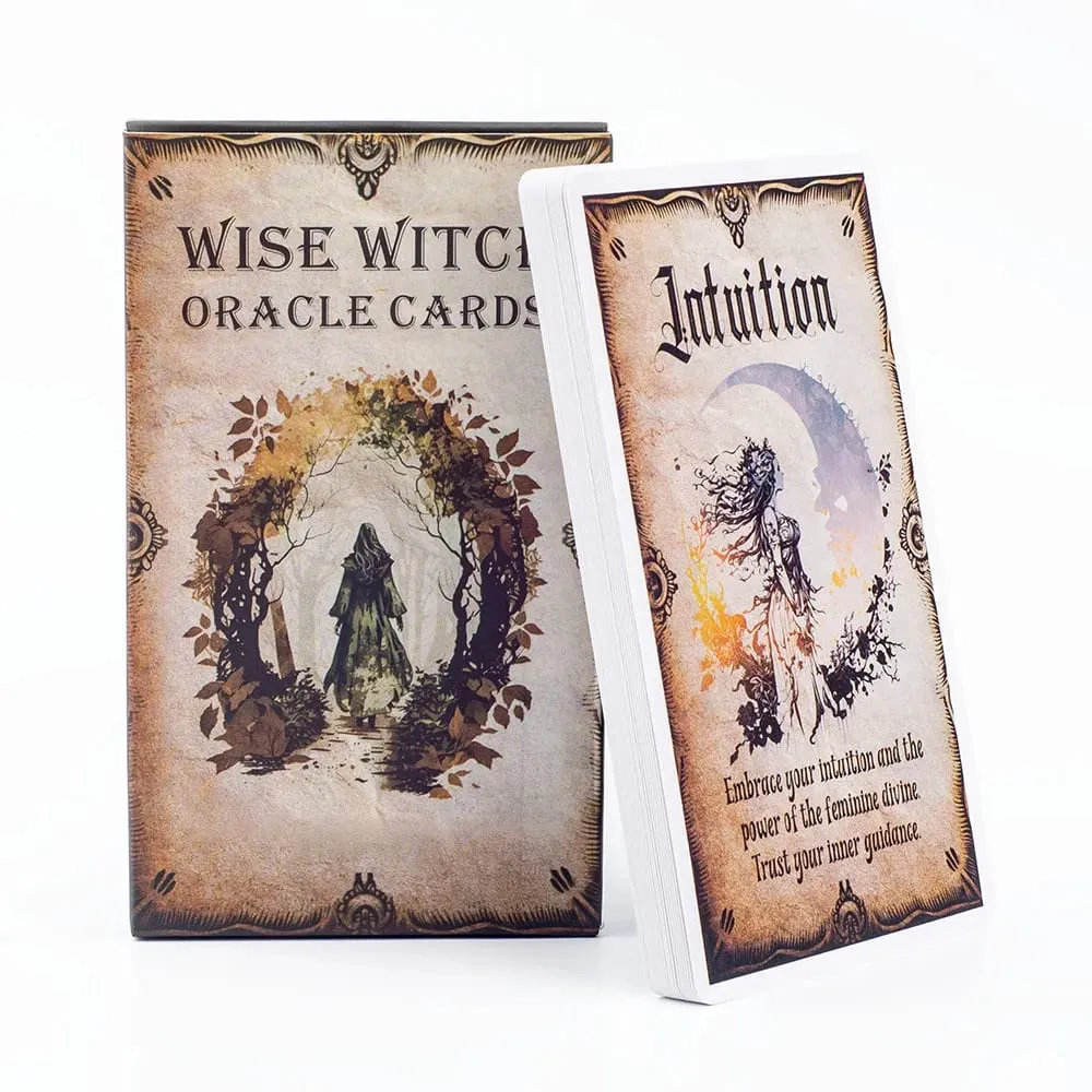 Wise Witch Oracle Cards 20Pcs English Version Fate Divination Tarot Cards FortuneTelling Card Games Party Board Game 12x7cm — image 2