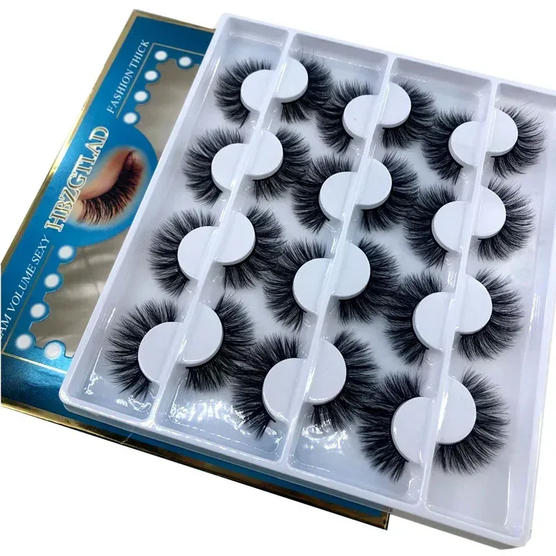12 pairs of Multipack 3D mink false eyelashes handmade soft and fluffy natural eye makeup tool — image 15