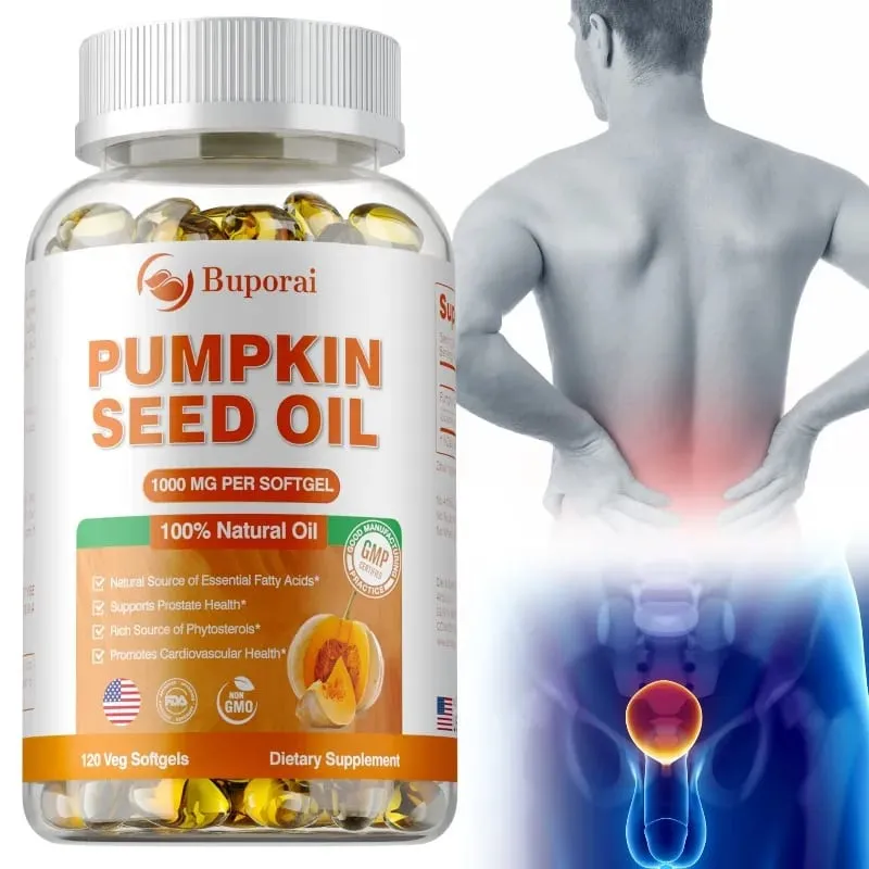 Pumpkin Seed Oil Capsule - Support Prostate and Urinary Tract Health Hair Growth & Skin Care Prevent Hair Loss — image 2