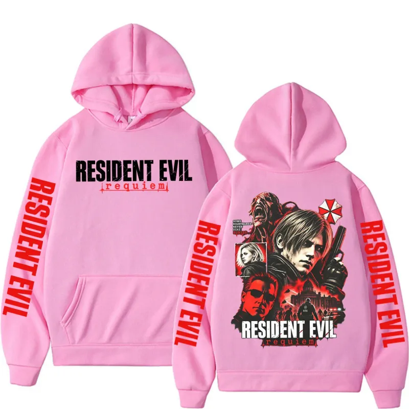 Leon Kennedy Resident Evil Requiem Merch Sweatshirts Men Women Casual High Quality Fleece Hoodie Harajuku Classic Gothic Hoodies — image 10
