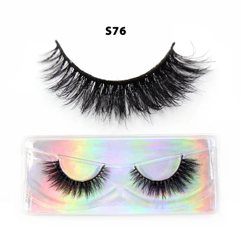 Short Natural 3D Mink Lashes Fluffy Wispy Fake Eyelashes Crisscross False Lashes Eyelash Extension Makeup — image 47