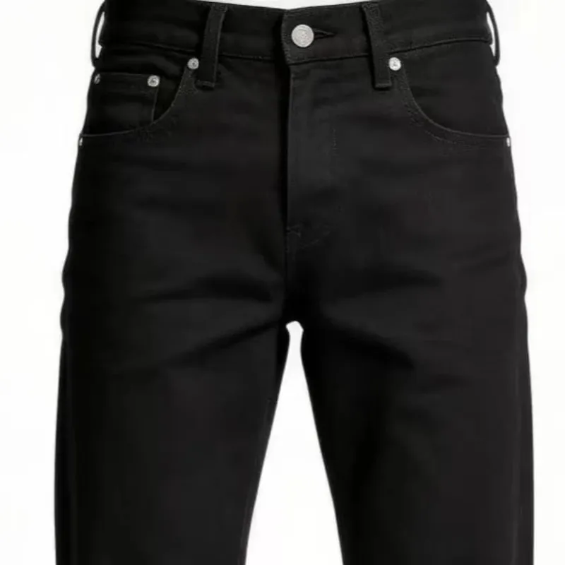 Mens Jeans Harajuku American Retro Black Flared Denim Pants Loose Straight Wide Leg Streetwear Summer Casual Vintage Unisex New — image 4