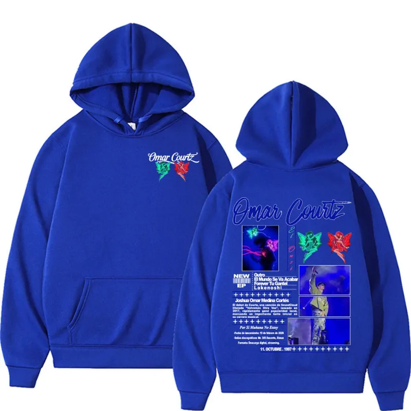 Omar Courtz Por Si Manana No Estoy Tour Merch Hoodies Men Women Fashion Aesthetics Hip Hop Sweatshirts Casual Cozy Fleece Hoodie — image 10