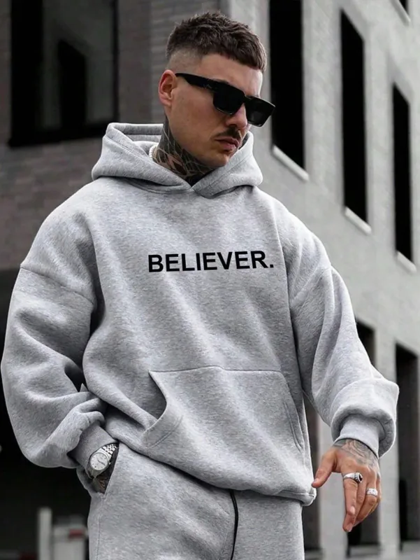 2026 Autumn Winter Hoodie Believer Letter Print Men's Sport Casual Sweatshirts Hoodie Women Fashion Harajuku Oversized Hoodies — image 6