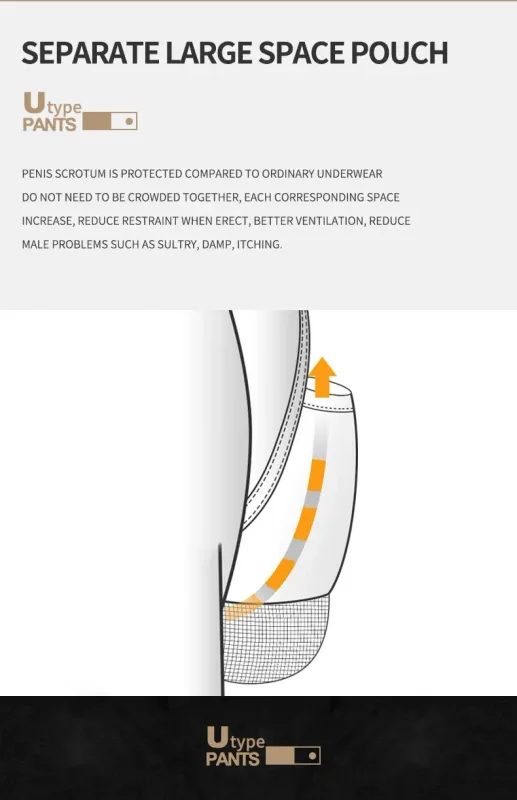 Bullet type separation scrotal panties men's briefs breathable varicocele U convex pouch — image 17