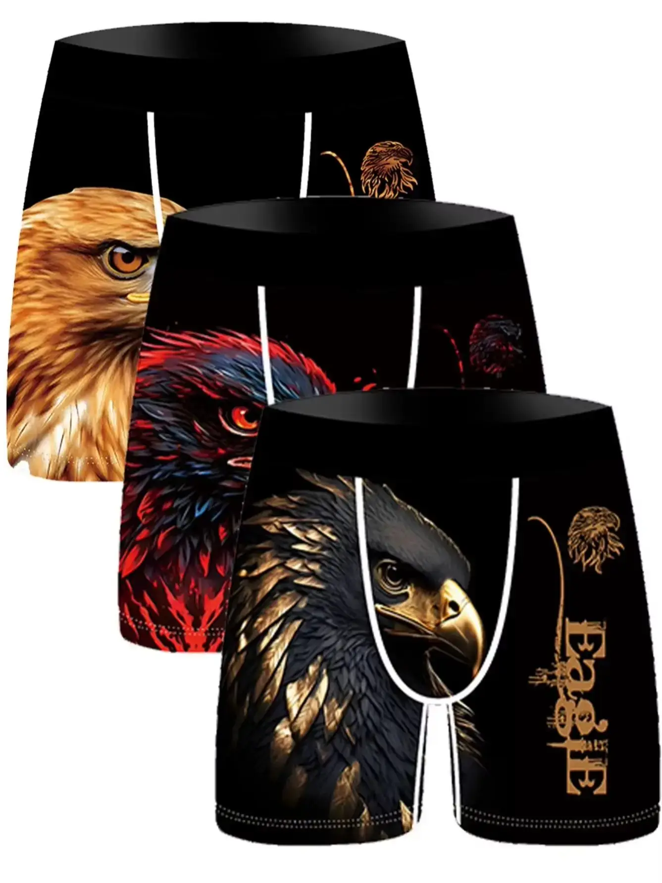3-Pack Fashionable Men's Boxer Shorts, Komportable, Malambot, Fashionable, Printed, Casual at Versatile na Panlalaking Underwear 3256813065858825 — image 3