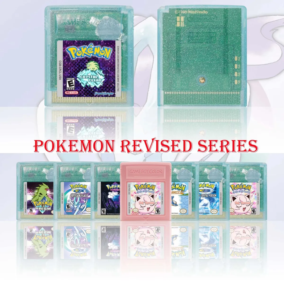 Pokemon Crystal Clear/Orange/Prism/Polished Series GBC Game Cartridge 16 Bit Video Game Console Card High Quality GBC Video Game — image 1