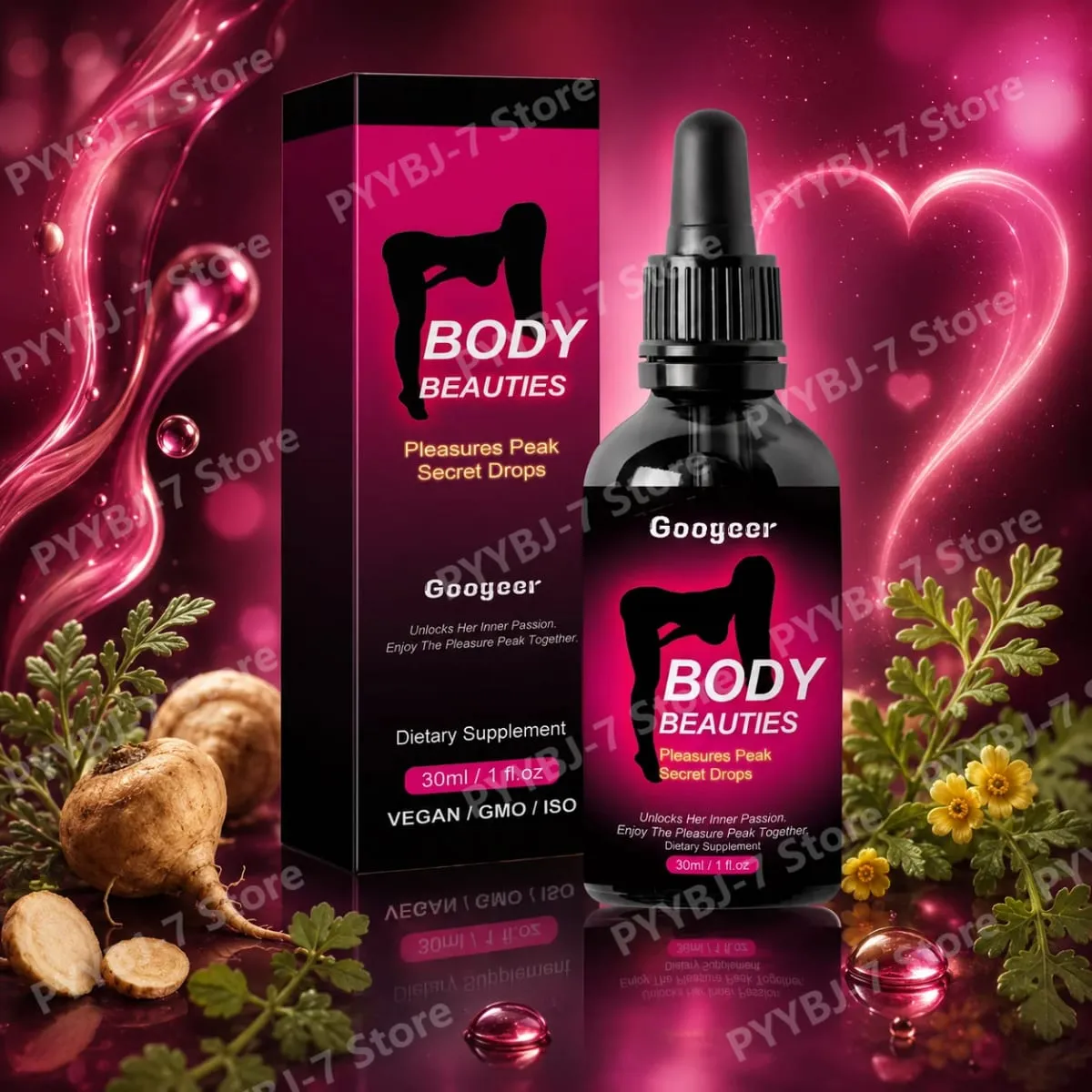 Maca Root Extract Liquid Drops 30ml with Muira Puama and Tribulus Liquid Supplement for Women — image 1