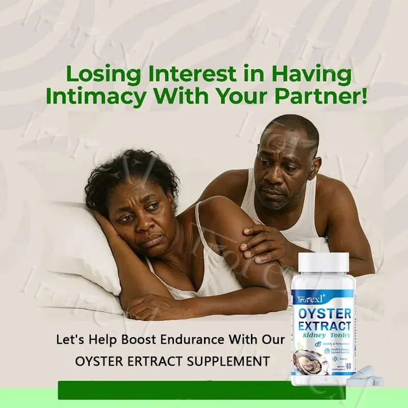 Oyster Extract - Supplement for Men Boosts Performance Supports Vitality Enhancing Extra Strength 60 Tablets