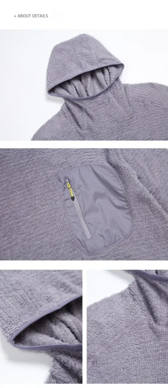 Unisex THERMOLITE® All Season Thermal Hoodie 190g Ultralight Breathable Fleece Mid Layer with Thumbholes & Zip Pocket — image 20