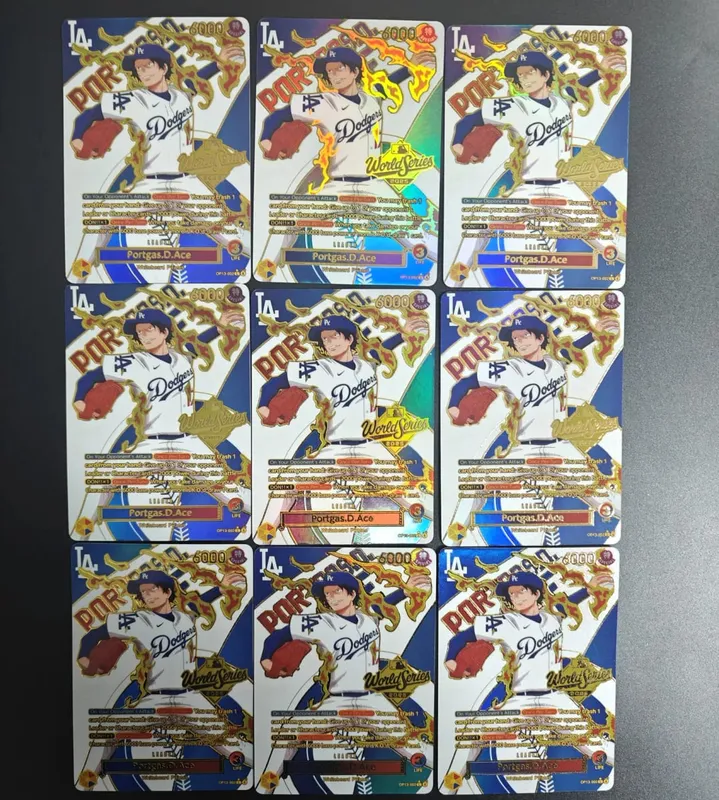 DIY OPCG ONE PIECE CARD Monkey.D.Luffy Ace (010) (Dodgers x ONE PIECE) EB02-010 One Piece Promotion Anime English Cards Foil — image 7