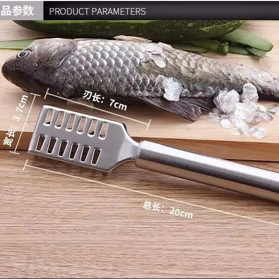 Fish Scale Remover Stainless Steel Anti-Splash Scraper with Ergonomic Non-Slip Grip Rust-Proof Kitchen Gadget for Fish Cleaning — image 1