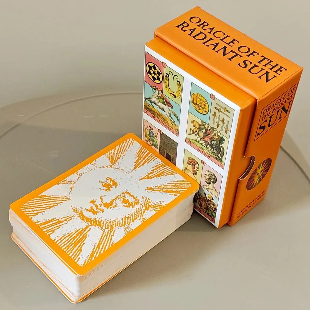 10*6.5cm Oracle of The Radiant Sun 84 Pcs Double-embossed Astrology Cards in Rigid Box Vintage Illustrations