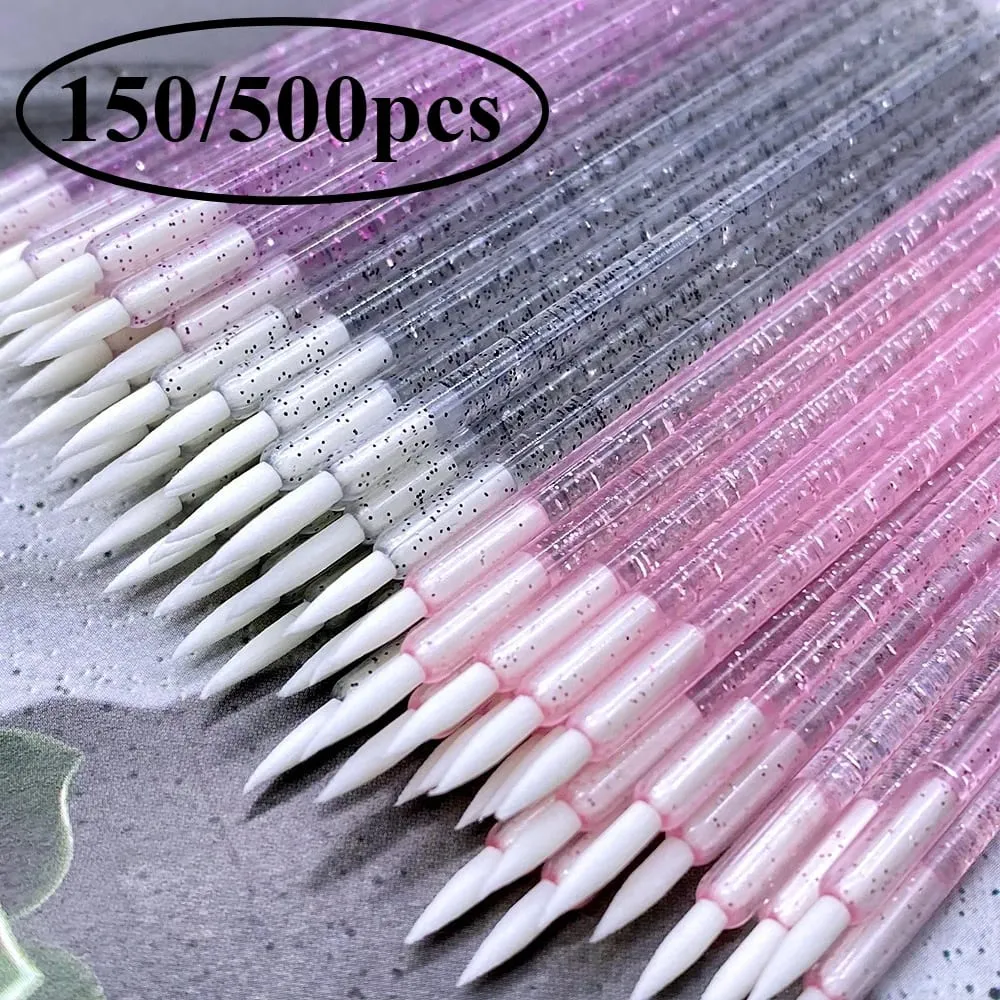 New Disposable Eye Shadow Makeup Eyeliner Brushes Crystal Wand Applicator Cosmetic Brush Eyelash Extension Female Beauty Tools — image 1