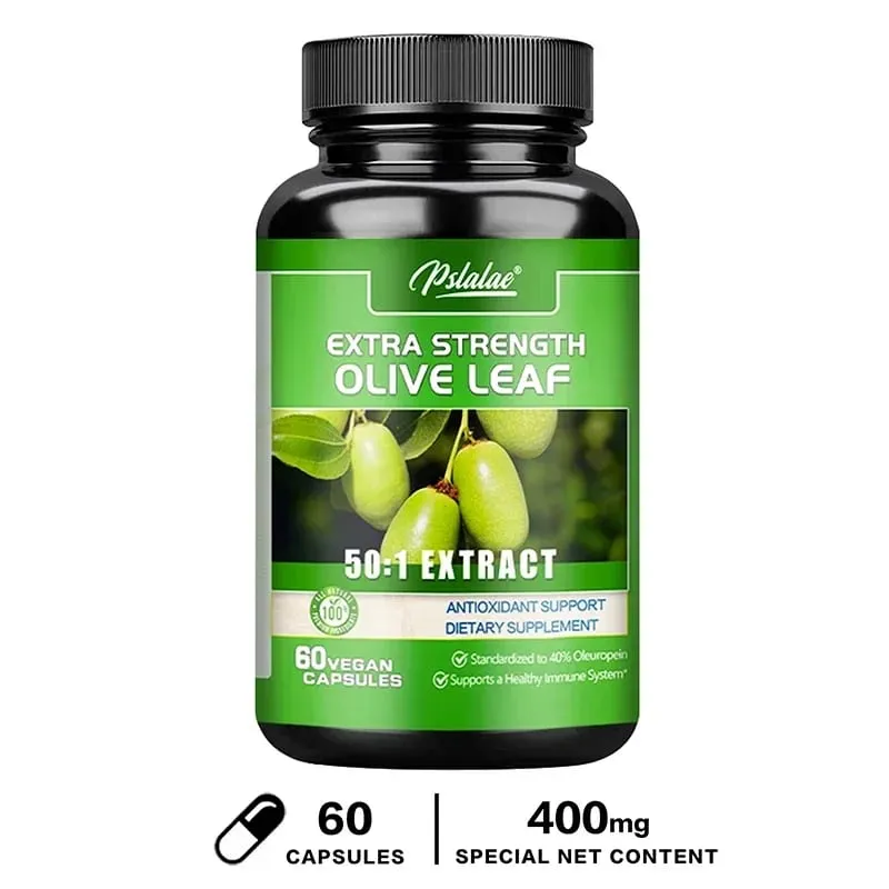 Olive Leaf Capsules - Antioxidant Improves Skin Condition Improves Blood Circulation Promotes Heart and Cardiovascular Health