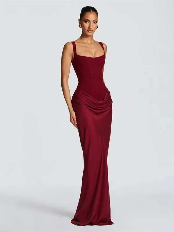 Solid Pleated Strapless Women's Dress Backless Off-shoulder High Waist Split Female Dresses 2026 Sexy Summer Evening Party Gown — image 13