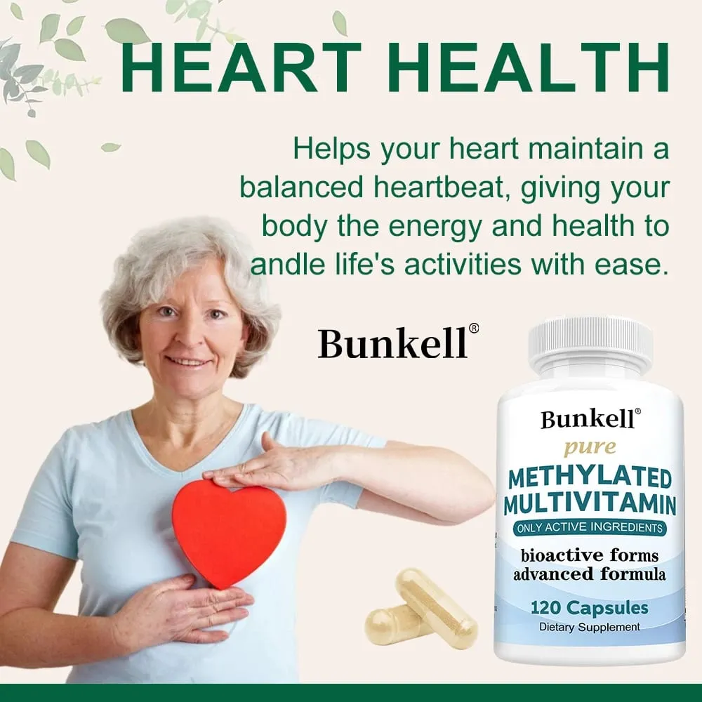 Suplemen Multivitamin Metilasi berkeupayaan tinggi dengan Vitamin C D B12 Untuk Menyokong Tenaga dan Fokus serta Mengekalkan Kesihatan Jantung — image 2
