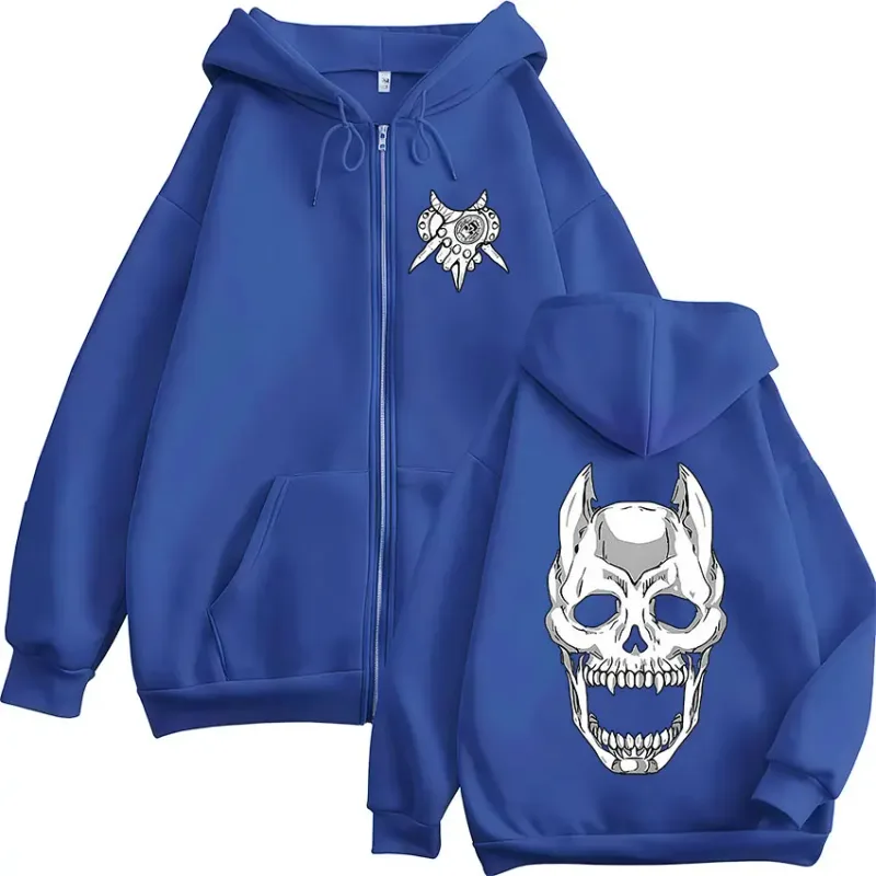 Anime Jojo Bizarre Adventure Kira Yoshikage Killer Queen Zipper Hoodies Men's Clothing Zip Up Hooded Sweatshirts Jackets Coats — image 6