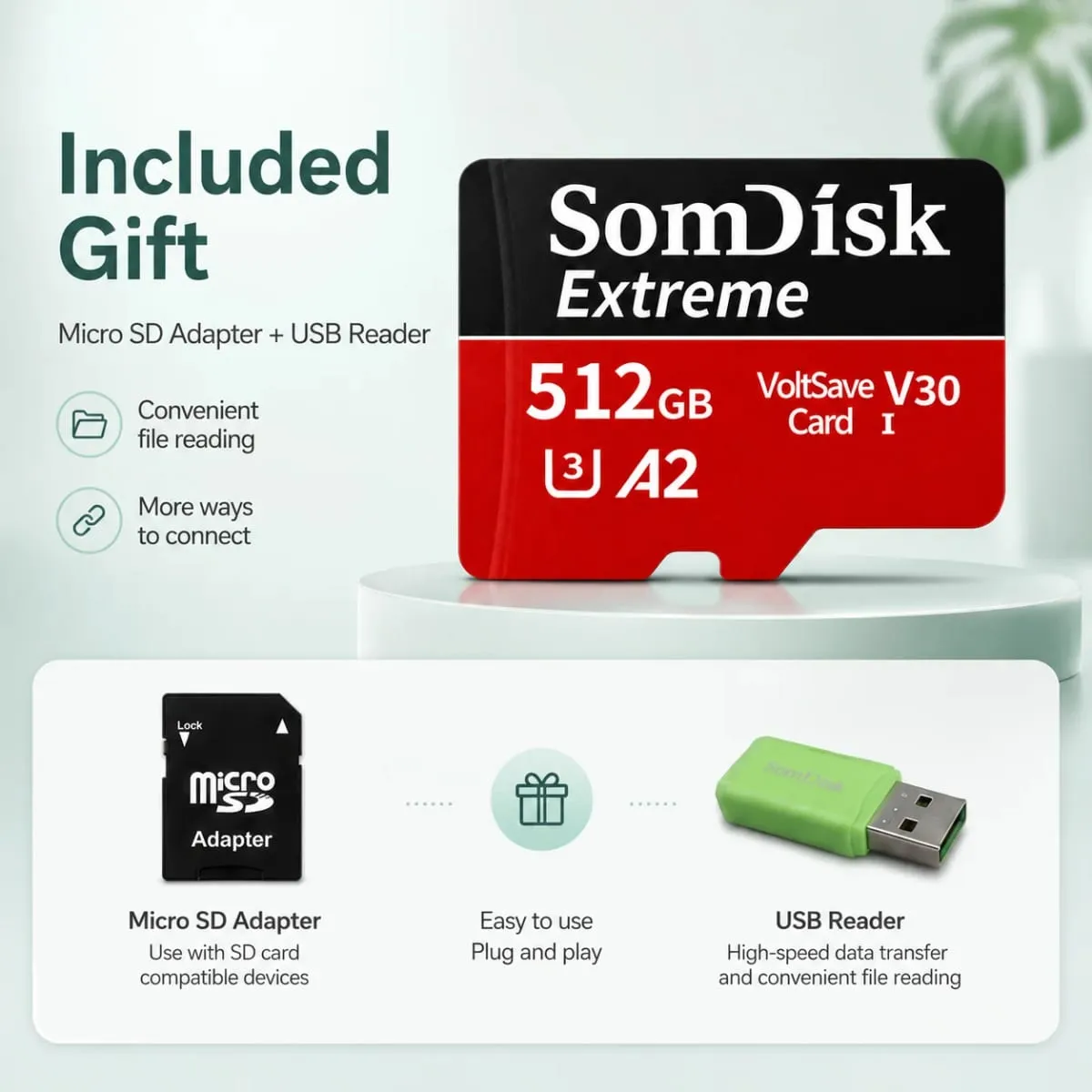 Micro TF/SD Card 512GB Large‑Capacity Memory Card 256GB 128GB SD Cards For Drone Dash Cam Tablet — image 3