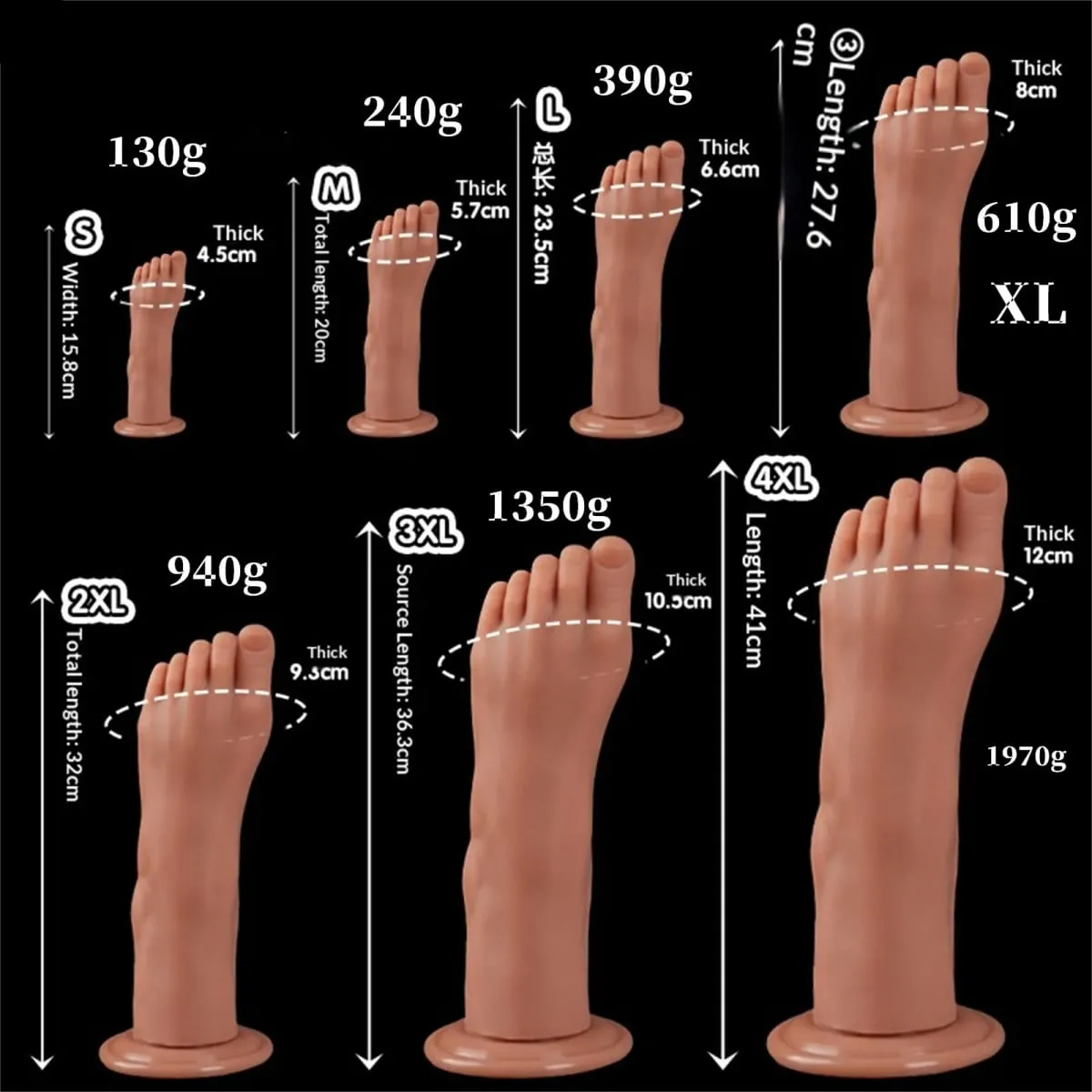 Feet Style Anal Plug Big Silicone Ass ButtPlug Deep Masturbator Dildo Dilator Stimulator Anal Dildo Adult Sex Toy For Women 성인용품 — image 5