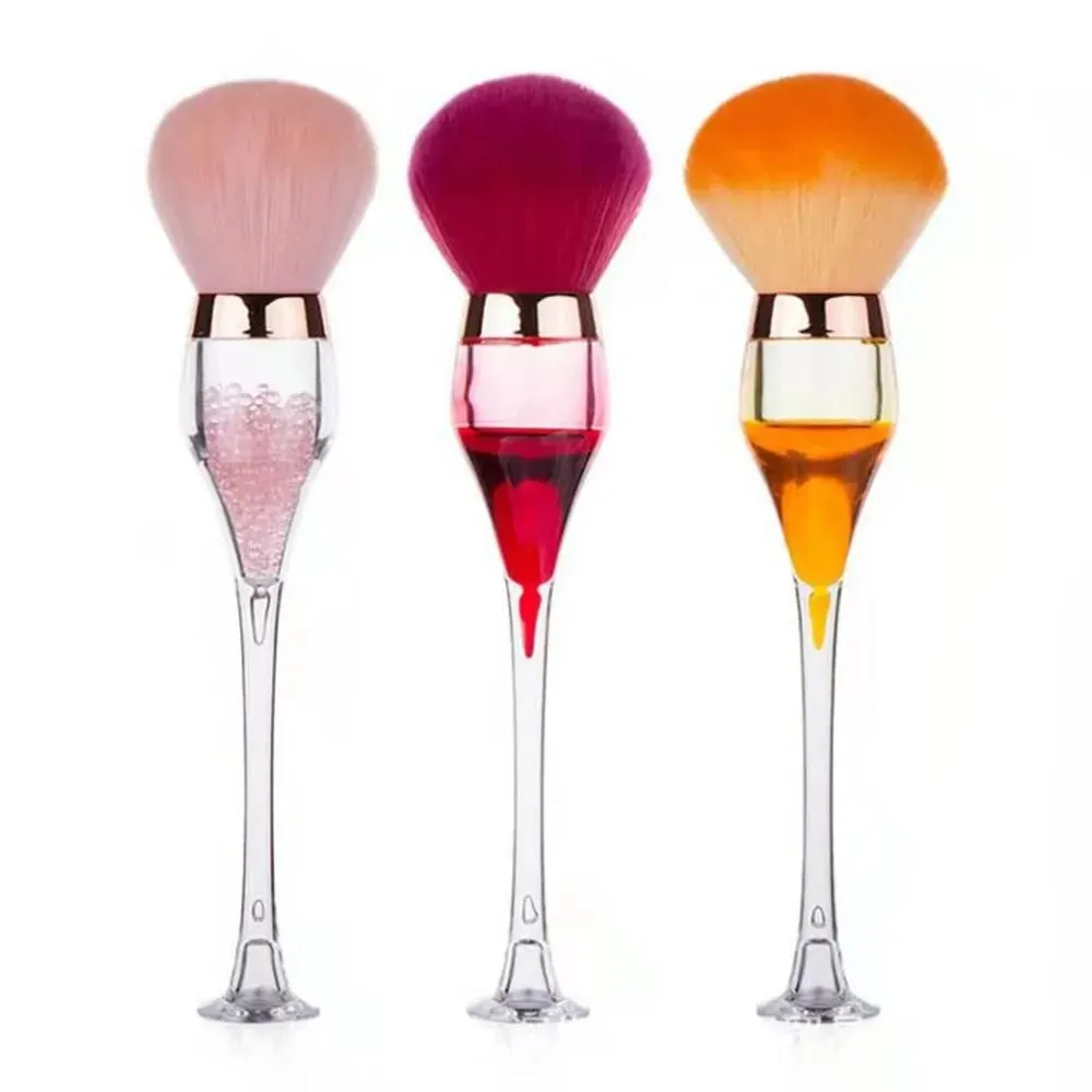 1pc Wine Glass Makeup Brush Professional Foundation Powder Blush Brush Soft Cosmetic Brushes Make Up Accessories Beauty Tools — image 1