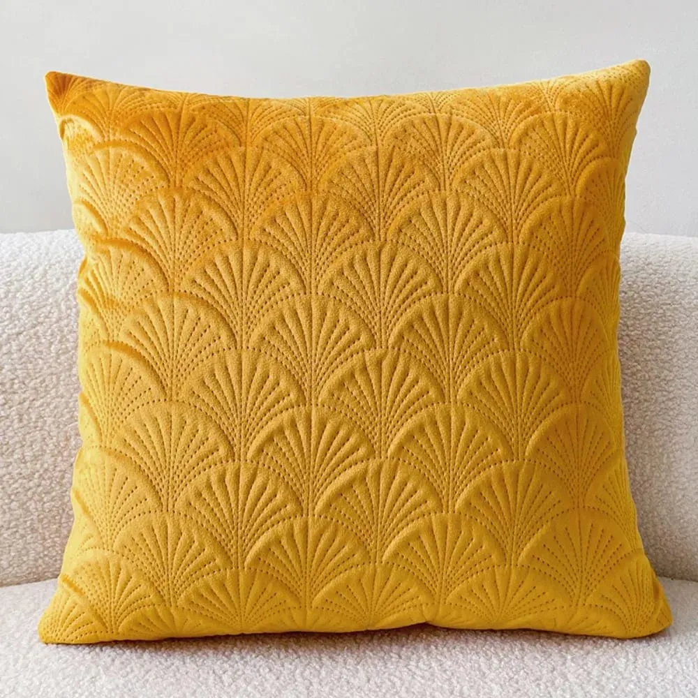 Nordic Simple Quilted Velvet Cushion Cover Solid Colors Decorative Throw Pillow Case 45x45cm for Sofa Bedside Home Decor — image 5
