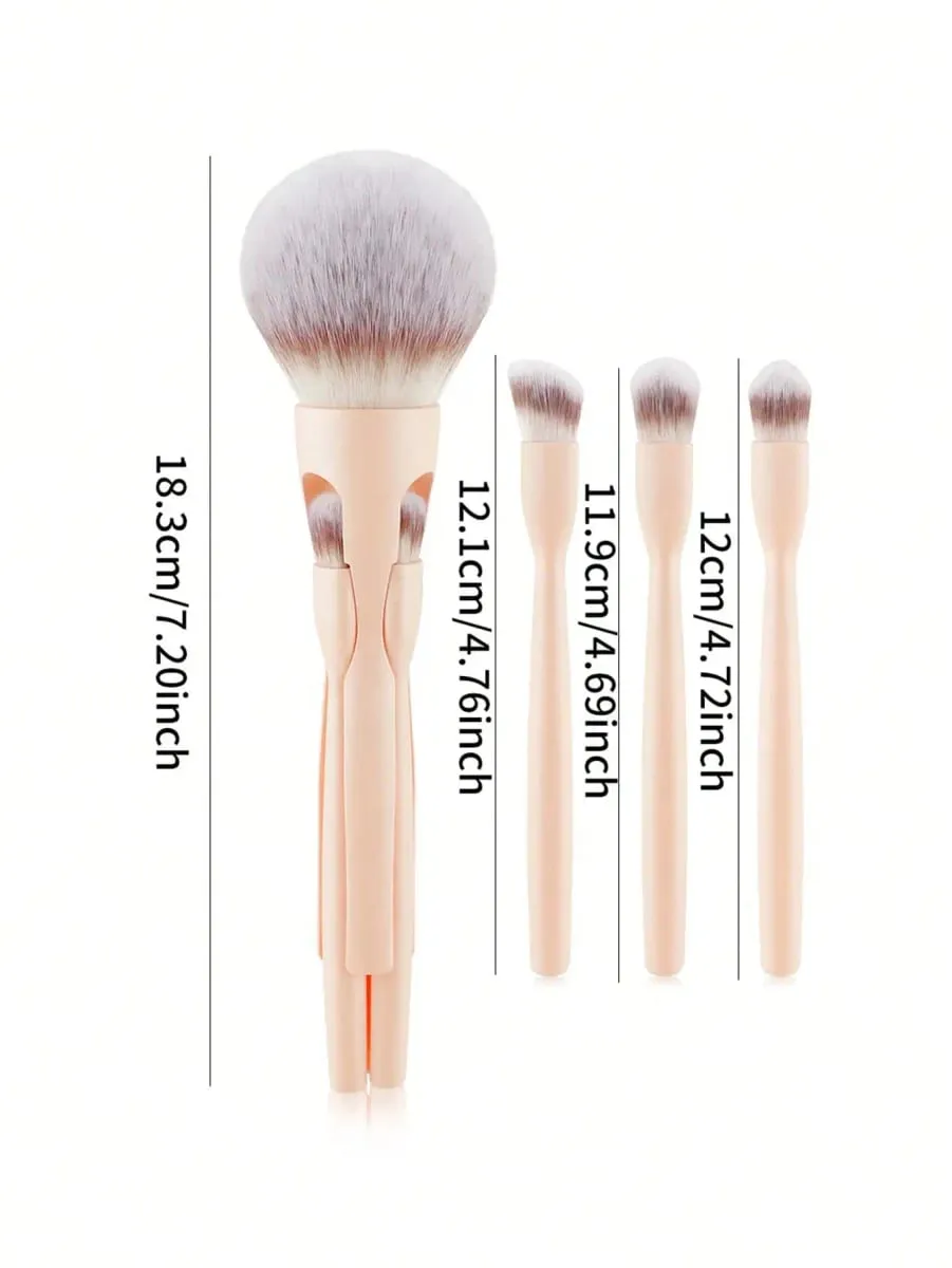 4-Piece Makeup Brush Set Featuring Professional-Grade Brushes Made from High-Quality Synthetic Fibers for a Luxurious Feel. — image 3