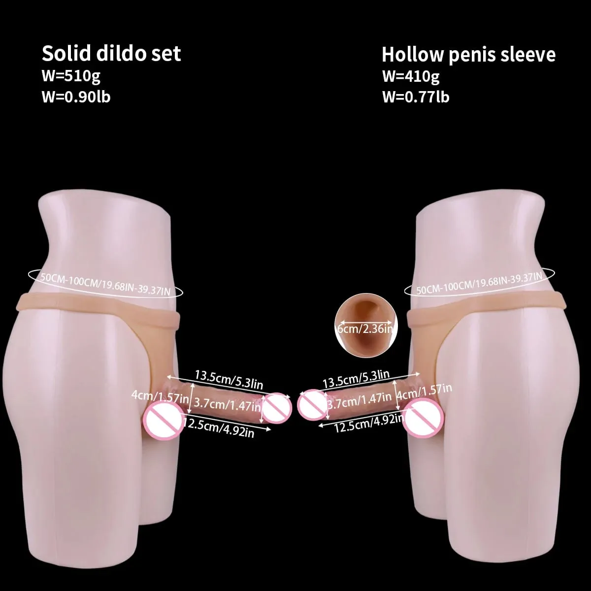 Silicone Strap on Dildo For Lesbian Gay Reusable Hollow Penis Sleeve Skin Feeling Dildo Pants Strapon Penis Sex Toys for men 18