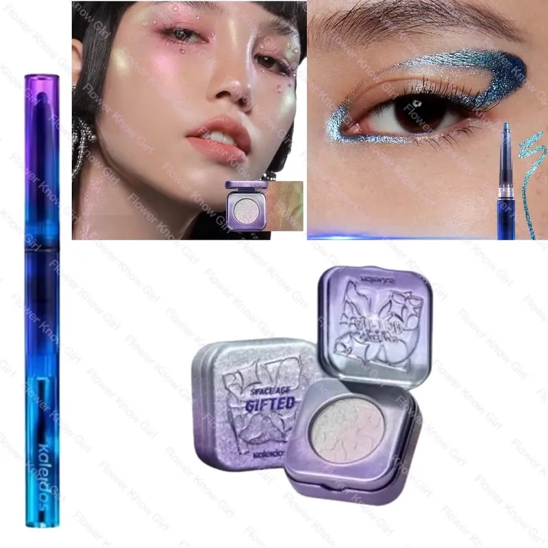 Kaleidos Chameleon Face Eye Makeup Set Gel Eyeliner Pencil Chameleon Eyeshadow Highlighter Chrome Glitter Diamond Powder — image 8