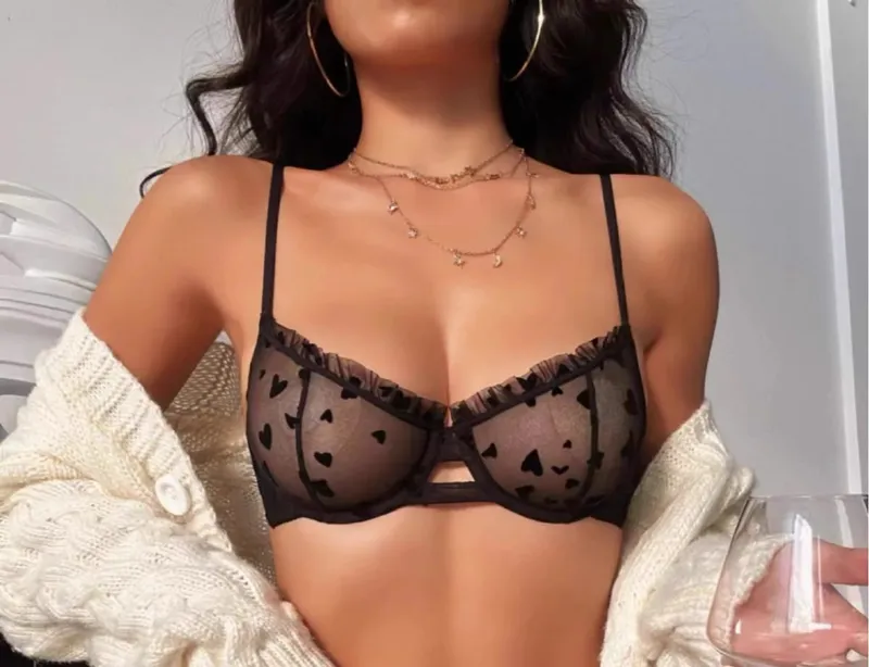 Sexy Wireless Bralette Set French Design Support for Large Chest Minimizer Lace Underwear Women Prevents Sagging Bra & Panties — image 9