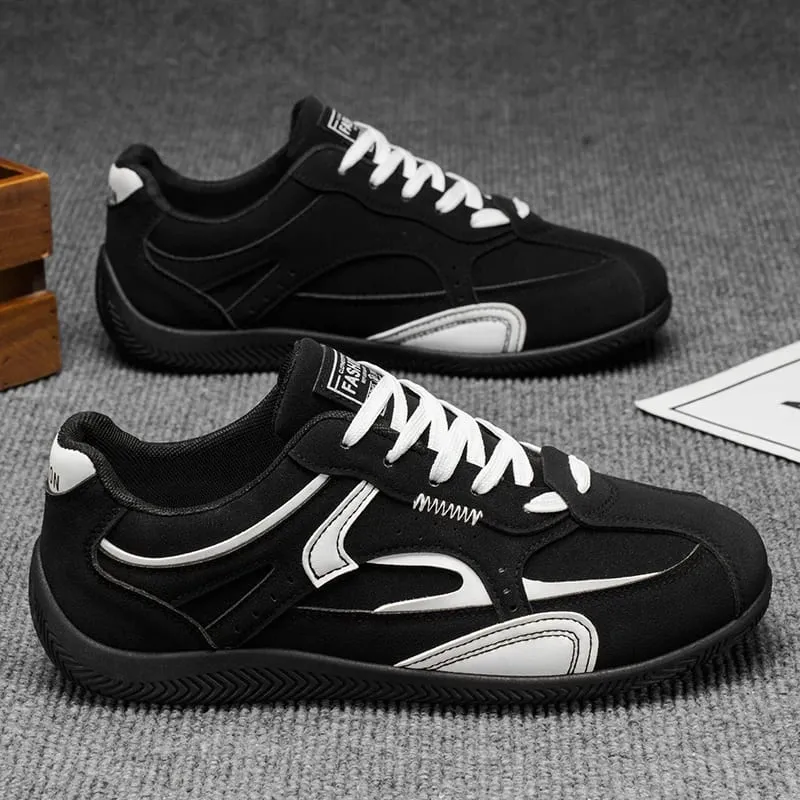 Retro Casual Sneakers for Men | Classic Low-Top Trainers with Contrast Stitching