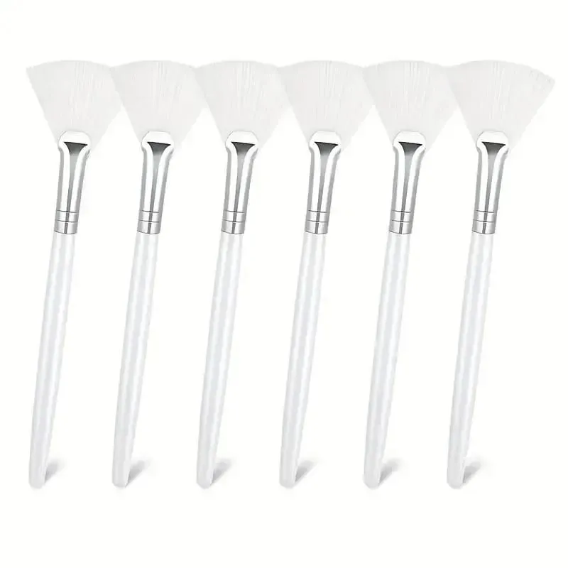 3/6/12pcs Practical Facial Brushes Fan Shape Brush Flat Head Face Mask Applicator Soft Portable Mask Brushes Cosmetic Tools — image 16