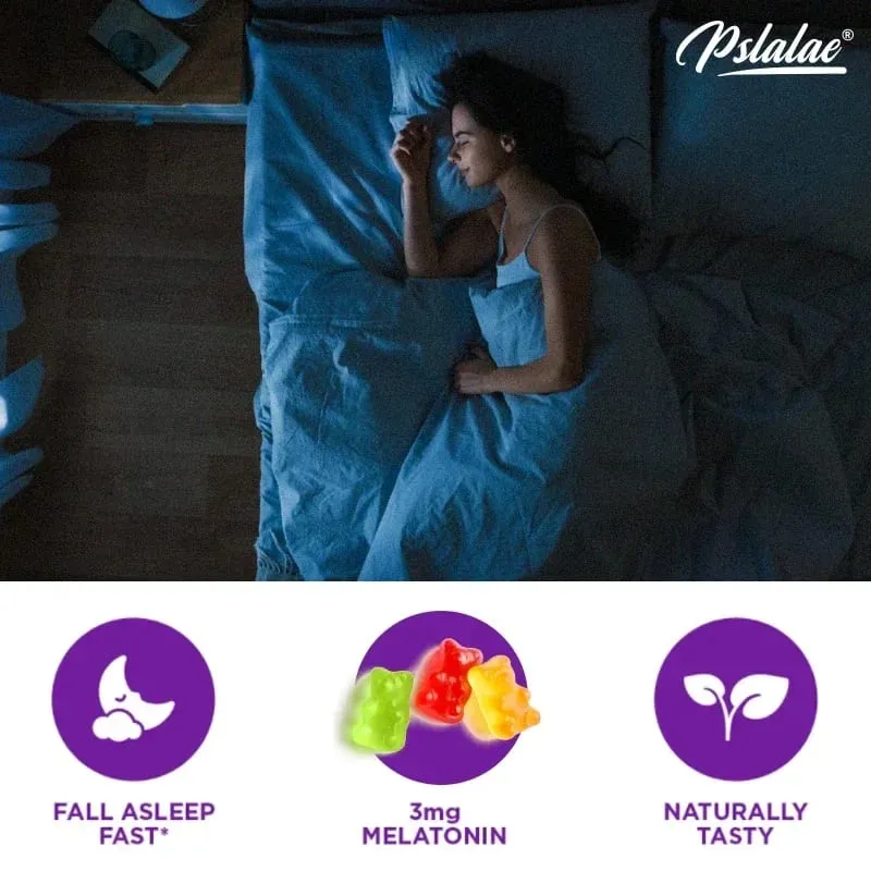 Melatonin Gummies Anxiety Stress Relief Help Sleep Save Insomnia Body Clock Adjustment for Adult — image 3