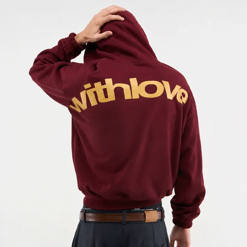 ‘withlove’ Print Hoodies Hip Hop Street Style Men's / Women's Casual Loose Sweatshirt Quality Cotton Pullover Tops — image 10