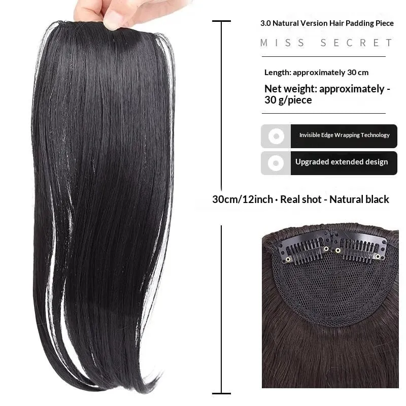 Women's Synthetic High - Crown Hair Topper Clip - In Invisible Design Natural - Looking Volume - Boosting for Thinning Hair — image 11