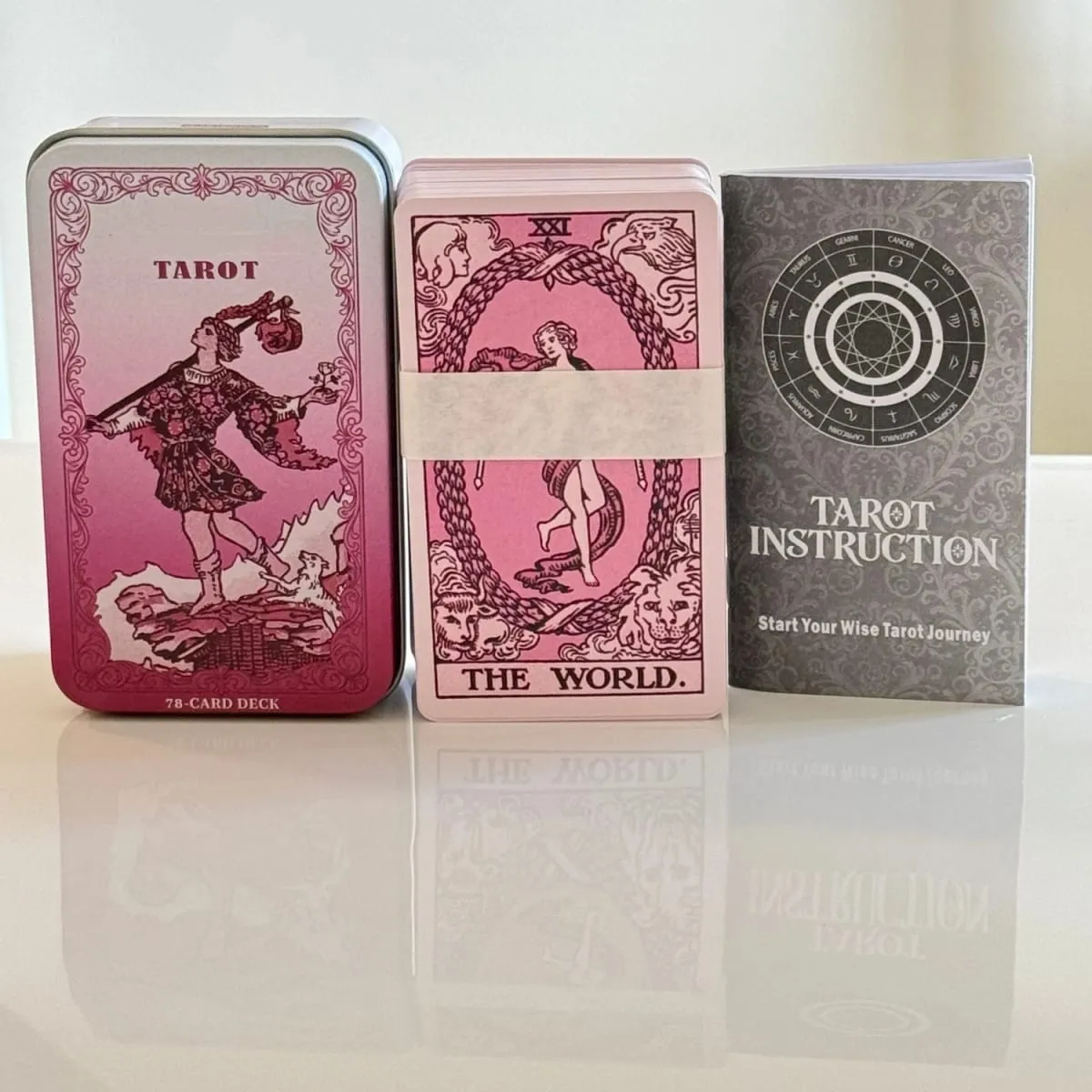12*7cm Inner Rose Tarot Deck in Metal Box 350GSM with Paper Instruction Manual Self Growth Meditation Board Games — image 10