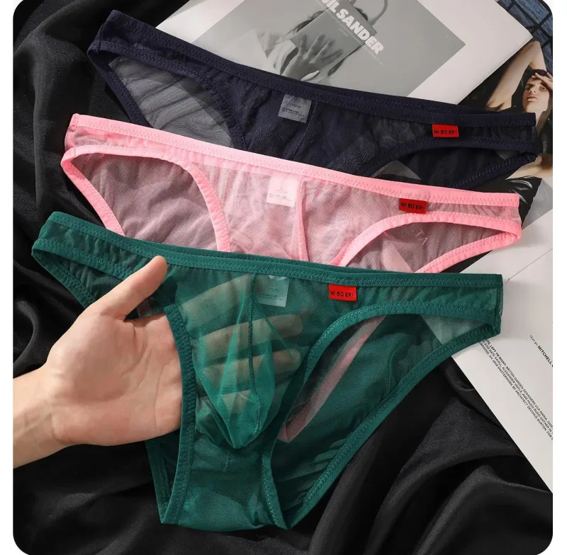 Men's Underwear Ultra-Thin Mesh Transparent Triangular Briefs Sexy Underpanties — image 10