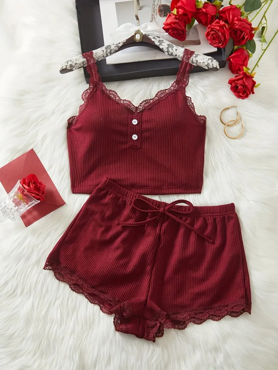Solid-Color 2-Piece Summer Underwear Set Sexy Lace Bra Breathable Intimate Lingerie Fashion Home Wear Soft Seamless Bras Shorts — image 8