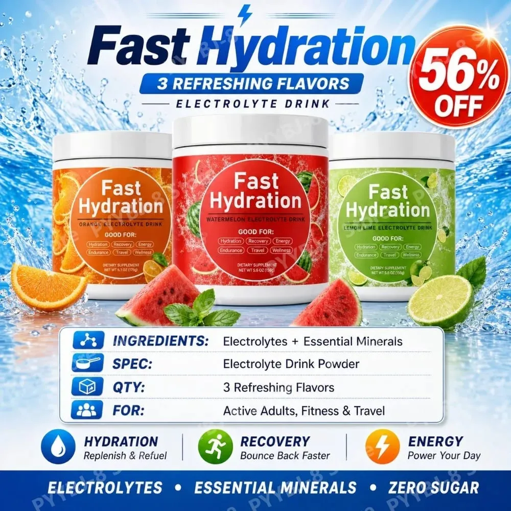 Electrolyte Drink Powder 158g 30 Serving with Sodium Potassium Magnesium Calcium Support Exercise Recovery Energy Enhancement