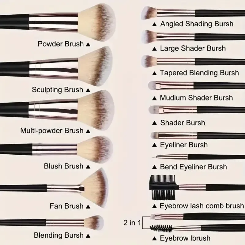 Ensemble de pinceaux de maquillage, 3 à 20 pièces, pour ombre à paupières, fond de teint, correcteur, mélange de Blush, doux et moelleux, outil de beauté pour femmes, cadeau de noël, nouvelle collection