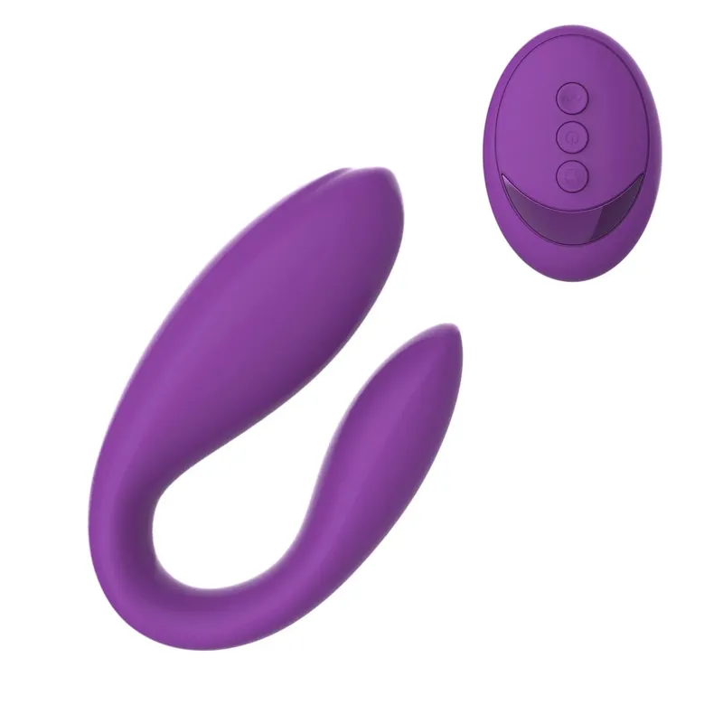 Y-Pao Flexible Couple’s Vibrator Double Penetration G-Spot Stimulator Hands-Free Adult Sex Toys for Women and Couples Soft