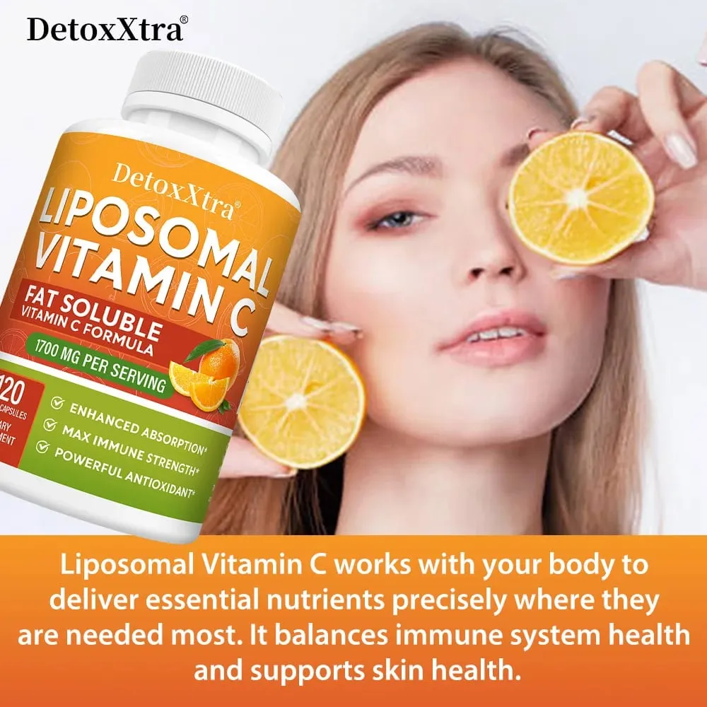 Liposomal Vitamin C 1700mg High Absorption Powerful Antioxidant Supports Collagen Production Immune & Skin Health — image 4