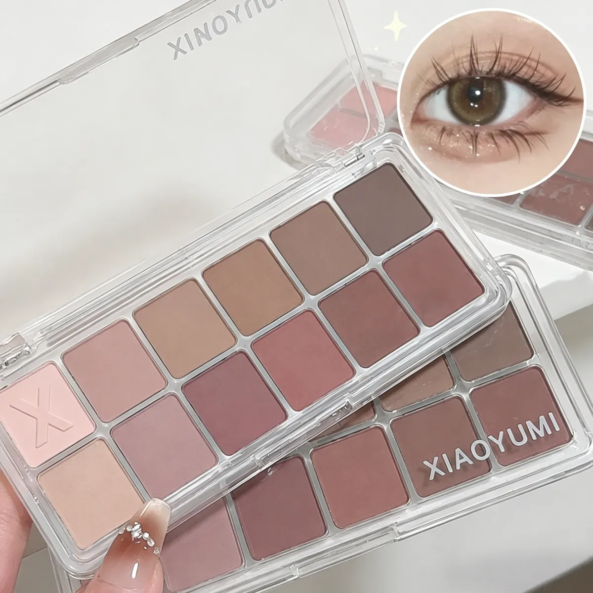 12 Colors Matte Eyeshadow Palette Nude Pink Brown Tones High Pigment Long Lasting No Shimmer Daily Neutral Eye Makeup Cosmetics — image 1