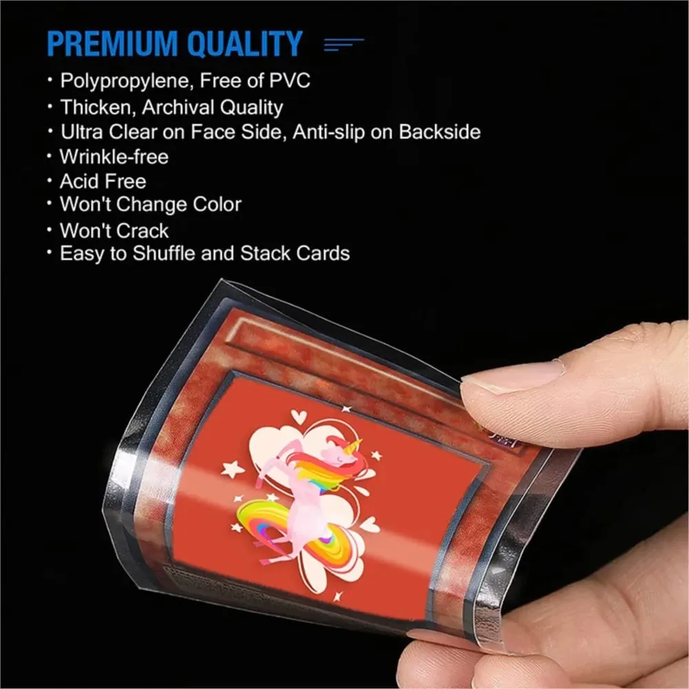 500 Counts Clear Soft Card Sleeves 2.5" x 3.5" Trading collect Sleeve Fit for Standard Baseball Sports MTG Pokemon Game Cards — image 5