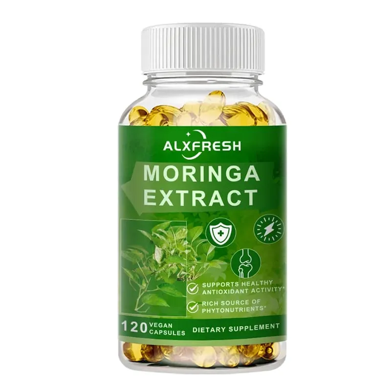 Moringa Capsules Support Blood Sugar Cardiovascular Health Promote Digestion Metabolism Improve the Intestines Relieve Fatigue