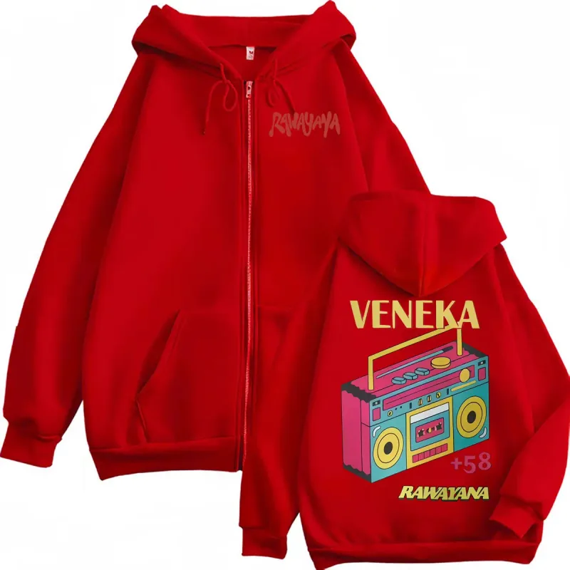 Band Rawayana Veneka Album Zip Up Hoodies Men Women Hip Hop Pop Music Jacket Sweatshirt Fleece Long Sleeve Zipper Pullovers Coat — image 5
