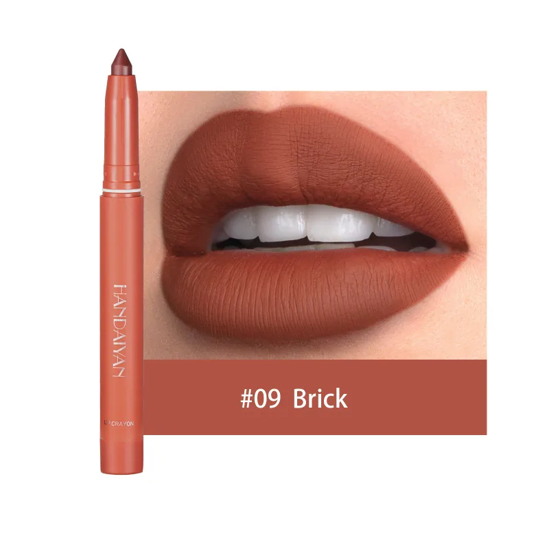 Rossetto opaco rosso ciliegia impermeabile Matita labbra sexy Matita rimpolpante Matita labbra rosa nudo naturale Contorno labbra Trucco contorno