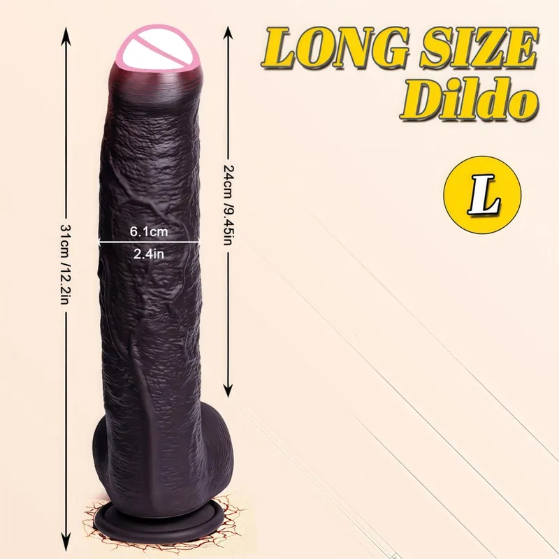 Spuer Bigger Realistic Dildos Silicone Layer Penis with Suction Cup Adult Sexy Toys for Woman Men Vagina Anal Massage Stimulator