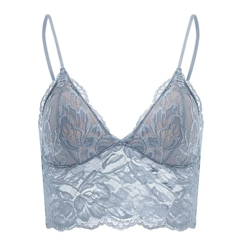 Women's French Thin Lace Wireless Set Strapless Triangle Cup Slim Invisible Bra Perfect for Big Bust To Look Smaller Daily S-xl — image 5
